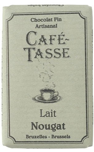 Café-Tasse Vollmilchschokolade Nougat 10 Täfelchen á 9 g