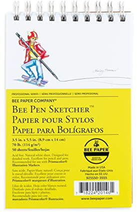 Bee Paper Company Pen Sketchers Pad, 3.5 by 5.5-Inch