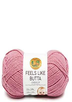Lion Brand Yarn 215-140 Feels Like Butta Yarn, Dusty Pink, One Skein (Packaging may vary)