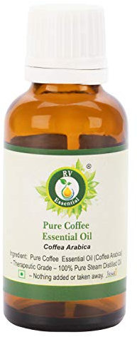 R V Essential Pure Coffee Essential Oil 5ml (0.169oz)- Coffea Arabica (100% Pure and Natural Steam Distilled)