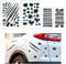 TOMALL 96-Loch 3D Einschussloch Auto Aufkleber Simulation Stereoskopische Gefälschte Waffen Einschussloch Aufkleber Automotive Motorhaube Frontabdeckung Dekorationen Kugel Wasserdichtes Auto 4 Sets