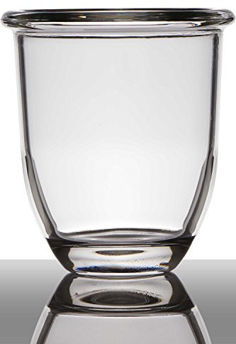 innaGLAS INNA-Glas Pot à orchidée FYNNN, Conique/Rond, Transparent, 17cm, Ø15,5cm - Vase Transparent/Bougeoir