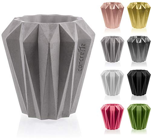 CONCRETTE Macetero de Cemento, Maceta de hormigón, diámetro 9 / diámetro 13 cm, 17 Colores