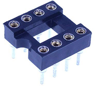 HUABAN 5 Stück DIP-8 DIP8 Runder Stiftabstand 2,54 mm Breite 10 mm IC-Testbuchsenadapter-Löttyp