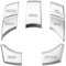 MoreChioce Auto Multimedia Taste Abdeckung Rahmen Dekoration Linkslenker Kompatibel mit Serie 2er 3er 4er 5er 7er F01 F02 F07 F10 F11 F20 F21 F22 F23 F30 F31 E70 E71 X5 X6 E90 E92 2006-2014