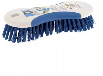 ÉLÉPHANT Maison - Brosse À Laver Sanitized - Nettoyage Facile des Surfaces Dures - Fibre en Nylon - Antibactérien - Résiste À L’Eau - Blanc & Bleu