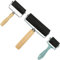 Andrückroller,3 Stück Gummiwalze Gummi Brayer Roller Paint Brush Gummiroller Linolfarbwalze mit Griff,Drei Modelle von groß mittel und klein für Stempelfarbblock Drucken Tapeten und Kunsthandwerk