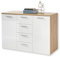PABLO Kommode in Artisan Eiche Optik, Weiß - Modernes Sideboard mit viel Stauraum für Ihren Wohnbereich - 120 x 85 x 50 cm (B/H/T)