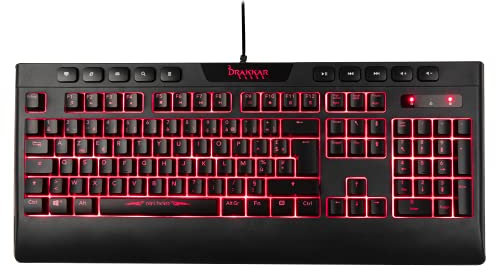 Konix Drakkar Kabelgebundene halbmechanische Gaming-Tastatur Niflheim AZERTY - Anti-Ghosting 19 Tasten - 1,6 m Kabel - Schwarz