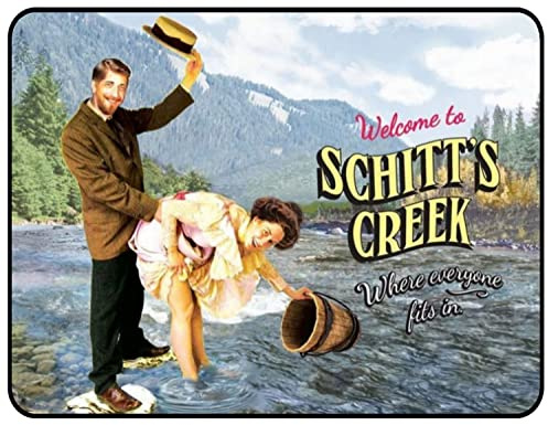 Tin Sign Wanddekoration, Vintage-/Retro-Stil, Motiv: Man Cave, Bar, Kneipe, Schuppen, Geschenk, Aluminium, Metall, Wanddekoration, inspiriert von Schitts Creek TV-Show, Stadt, 15 x 20 cm