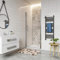 AICA porte de douche pivotante 100x197cm avec un receveur de douche 100x70cm
