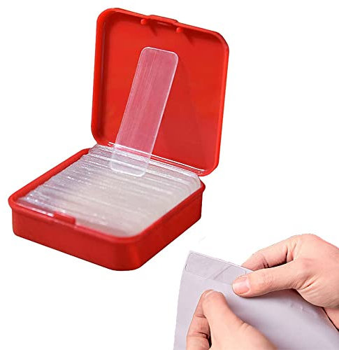 Sovtay Ruban adhésif double face multifonctionnel réutilisable, 60 pièces/boîte Ruban adhésif double face puissant, Ruban adhésif double face non marquant, Ruban adhésif nano (1 box)