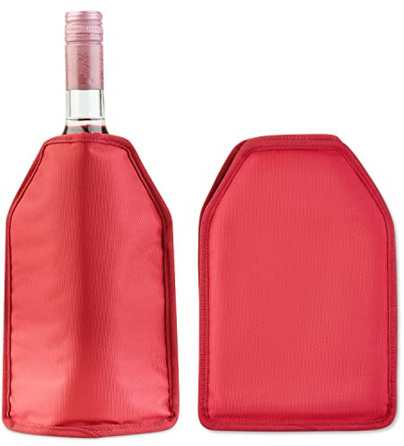 The Wine Chiller Wine Cooler Sleeve, High Quality Solid Gel Wine Sleeve, Reusable Wine Bottle Cooler, Red
