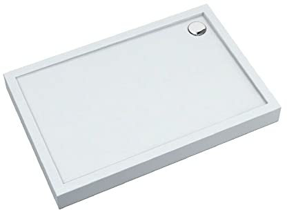 Sellon24® Duschtasse Duschwanne inkl. Styroporträger Duschboard aus Sanitär-Acryl in Weiß DIN 51097 (70x120x12)