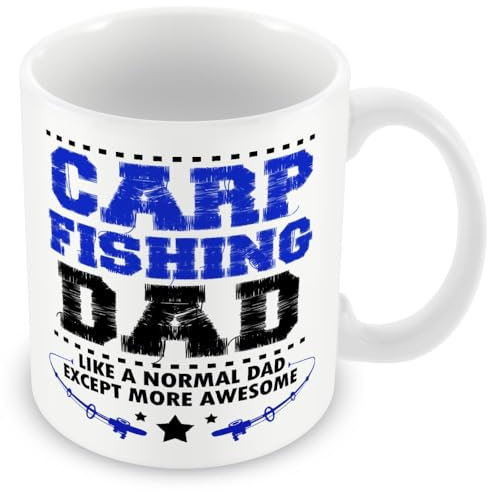 MUGGZ Mug Gift for Fisherman/Fishing Enthusiasts - Carp Fishing Dad – Custom Funny Coffee Mug – Unique Gift for Friends & Family