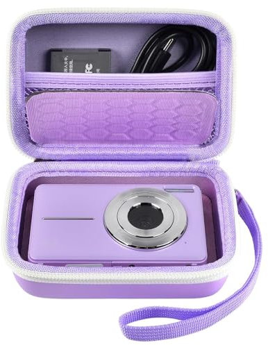 Digital Camera Case for VOXPAN Digital Camera for Beginners, 8X Digital Zoom HD Digital Camera Camera 21MP 1080P HD 2.7 Inch Photo Compact Camera, Small Storage Box Only, purple, Kids Backpack
