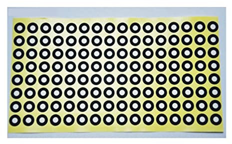 LERORA 3D-Scan-Marker 10000 Punkte 3D-Scanner-Markierungspunkt Digitales Lesegerät Markierungspunkt Selbstklebendes schwarzes Markierungspunkt-Etikett Innen 4 mm Außen 8 mm für 3D-Scanner