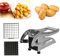Coupe Frites en Acier Inoxydable Professionnel Trancheuse de Frites avec Lame de Rechange Coupe Pomme de Terre Frite Antidérapante pour Friteuse, Coupe Frites Manuel