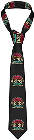 Krawatten Jahrgang 1963 60. Geburtstag Slim-Fit Herrenkrawatte Klassische Krawatte Für Herren Weich Slim-Fit Schlips, Für Büro, Hochzeit, Herren Geschenk