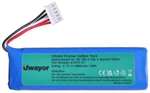 Uwayor JBL Flip 4 Batteria di ricambio per JBL Flip 4, Filp 4 Special Edlton Bluetooth Speaker 872693 01, 3,7 V JBL Flip 4 con strumento di installazione