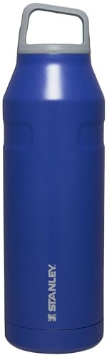 Stanley IceFlow Cap and Carry Water Bottle - Lightweight, Leakproof, and Insulated for Maximum Cold Retention - Sustainable 90% Recycled Stainless Steel, Lapis Glimmer, 50oz
