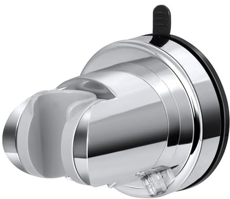 Vacuum Suction Cup Shower Head Holder, Adjustable Handheld Shower Holder Bracket, Removable Shower Holder Suction Cup Wall Mounted, Easy to Install