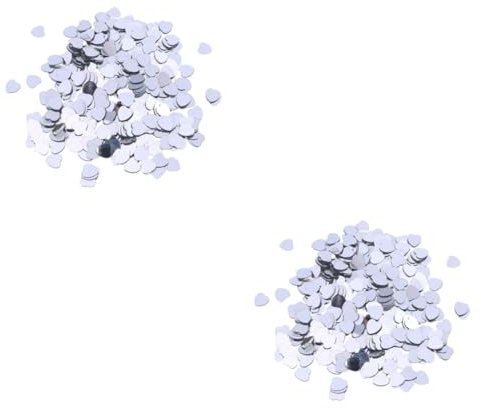 ABOOFAN 2St Konfettiville Runde CD für Kuchen Esszimmertischdekoration Folie Konfetti Punkt Einwegglas hochzeitsdeko Geburtstag Konfetti Tischkonfetti Hochzeitskonfetti Herz Zubehör