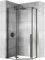 Rea DIAMOND BLACK Duschkabine 90X90x195 cm Transparentes gehärtetes Sicherheitsglas 6 mm (Schwarz) Ohne Duschwanne