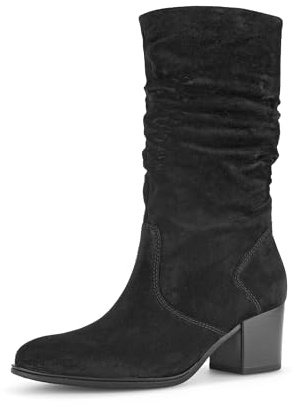 Gabor Damen Klassische Stiefeletten, Frauen Stiefeletten,Moderate Mehrweite (G),uebergangsstiefel,gerafft,Boots,schwarz (Micro),38 EU / 5 UK