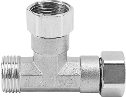 Raccordo per Tubi, Acciaio Inossidabile 304, T a 3 Vie, Connettore G1/2, per Acqua, Gas, Industria (2 giunti filettati femmina e 1 giunto filettato)