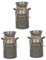 Cabilock 3St Zinn-Eimer-Vase rustikale künstliche blüten CAPI pflanzkübel Decoration Pot verzinkter Pflanzkübel verzinkter Eimer Blumentopf Vintage Krugvase galvanisiertes Eisen Grey