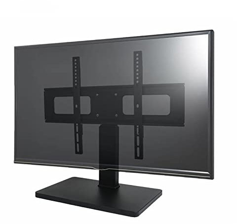 Soporte de pared para TV, soporte de TV de sobremesa, soporte de TV multifunción con rotación de 45° hacia la izquierda/derecha, base de TV de sobremesa con base de metal de acero laminado en frío, s