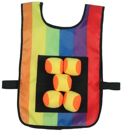 Luwecf Sticky Ball Toss Game with Target Vest for Indoor And Outdoor Fun, colorful kids