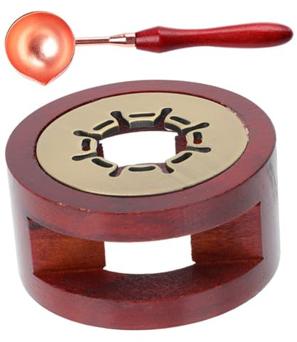 Gadpiparty Wachs Siegel Mit Schmelzofen Und Löffel Für Wachssiegel Retro-design Tischdeko Praktisches Diy Zubehör Für Geschenke Und Handwerk
