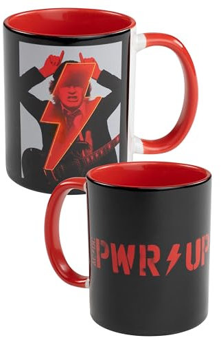 United Labels AC/DC Mug - PWR/UP Coffee Mug Mug Ceramic Coffee Mug Black/Red 320 ml