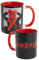 AC/DC Tasse - PWR/UP Kaffeetasse Becher Kaffeebecher aus Keramik Schwarz/Rot 320 ml