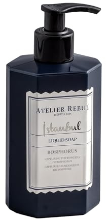 ATELIER REBUL ISTANBUL BOSPHORUS HANDSEIFE - Holziger und würziger Duft - Seife flüssig im Pump-Spender - Natürliches Handseife ohne Sulfate, Parabene und Mineralöle. - 400ml