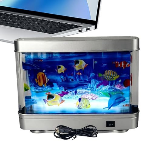 Faux aquarium, lampe à poissons | Jolie décoration réaliste pour chambre d'adultes, de bébé, anniversaire, décoration d'intérieur, design réaliste
