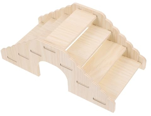 TOYANDONA Hamster and Chinchilla Wooden Climbing Ladder Toy Reusable Cage Bridge for Small Animals Cage Decor and Exercise