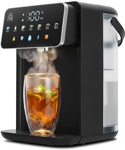 ForMe Varmvattenberedare, 3,2 l Vattentank, 2000 W, Temperaturinställning för Vattenberedare 25-40-50-60-80-90-100 °C, Filter som Tillval, Minskar Klor och Kalkavlagringar
