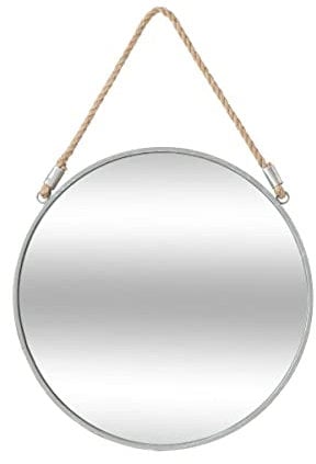 Atmosphera - Espejo 'Corde' Gris - Metal D. 38 cm