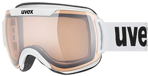 uvex downhill 2000 V - Skibrille für Damen und Herren - selbsttönend & verspiegelt - beschlagfrei - white/silver-clear - one size