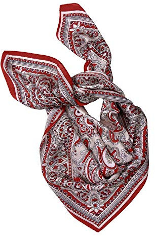 UK_Stone Herren Paisley Muster Bandana Halstuch 100% Seide Krawatte Anzug Taschenhandtuch Multifunktionstuch 50 * 50cm