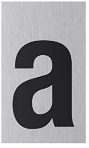 Metafranc Klebeschild a – Aus Aluminium – 100 x 60 mm | In moderner Edelstahl-Optik – Selbstklebende Rückseite – Beschilderung – Infoschild – Gewerbekennzeichnung