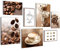 Novart Wandbilder Kaffee Küche - KOMPLETT AUFHÄNGFERTIG - Coffee Esszimmer Küchenbilder - 7 Moderne Mood-Bilder - N004371a