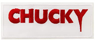Cute-Patch Chucky Word Embroidered Iron on Patch Horror Movie