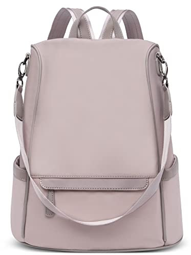 DORRISO Damen Rucksack Anti-Diebstahl Tagesrucksäcke Leicht Schulranzen Reise Rucksäcke Schulter Tasche Tourismus Beiläufig Umhängetaschen Wasserdicht Frauen Rucksack Pink Lila