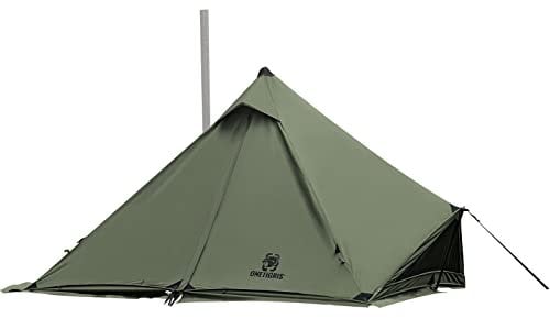 OneTigris CONIFER Canvas Teepee Hot Tent with Stove Jack, Snow Skirt for Winter Camping
