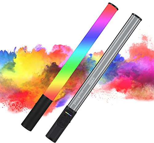 Andoer W150RGB Handheld RGB Light Tube LED Video Light Wand 2500K-9000K Dimmable 20 Light Scene Effects Built-in Battery for Vlog Live Streaming Product Portrait Photography