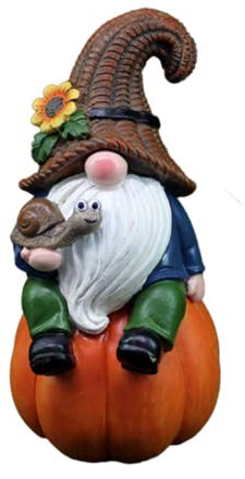 hipyzzz Gartenzwerge für Außen, Harz Zwerg Gartendeko Figuren, lustig Gartenfiguren Gnom Zwerg(Geschenk für Haus, Hof, Rasen, Balkon Dekoration 15CM)